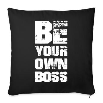 BE YOUR OWN - Sofa pillowcase 17,3'' x 17,3'' (45 x 45 cm) - black - Front