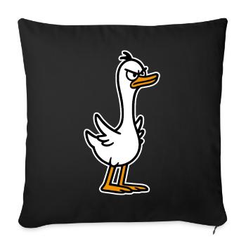 Angry goose - Sofa pillowcase 17,3'' x 17,3'' (45 x 45 cm) - black - Front