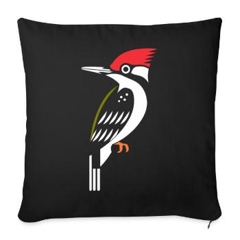 Specht - Sofakissenbezug 45 x 45 cm - Schwarz - Vorne