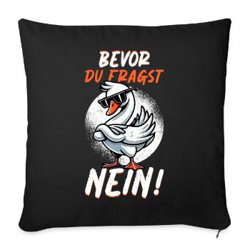 Before you ask No Swan Bad mood - Sofa pillowcase 17,3'' x 17,3'' (45 x 45 cm) - black - Front