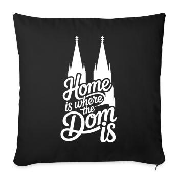 Cologne Home est là où le Dom est Cologne Carnaval Cologne - Housse de coussin décorative 45 x 45 cm - noir - Devant