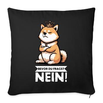 Before You Ask Shiba Inu Shiba Owner Shiba Inus - Sofa pillowcase 17,3'' x 17,3'' (45 x 45 cm) - black - Front