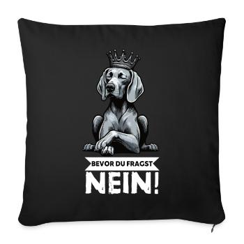 Before you ask: No Weimaraner Weimaraner owner - Sofa pillowcase 17,3'' x 17,3'' (45 x 45 cm) - black - Front