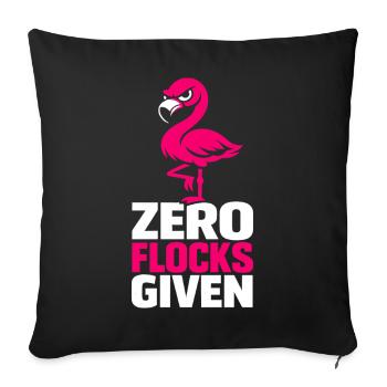 Zero Flocks Given - Sofakissenbezug 45 x 45 cm - Schwarz - Vorne