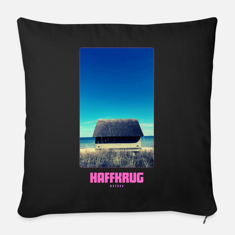 HAFFKRUG Strand - Sofakissenbezug 45 x 45 cm - Schwarz