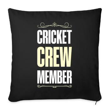 Équipe de cricket - Housse de coussin décorative 45 x 45 cm - noir - Devant