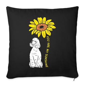Sunflower Pup Emblem - Sofa pillowcase 17,3'' x 17,3'' (45 x 45 cm) - black - Front
