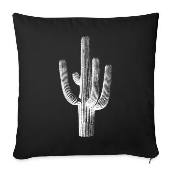 Cactus Brushstroke Silhouette - Sofa pillowcase 17,3'' x 17,3'' (45 x 45 cm) - black - Front