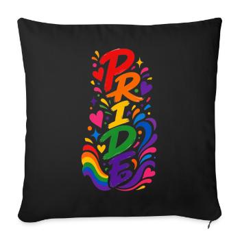 Pride Month Outfit Geschenk für Frauen Männer - Sofakissenbezug 45 x 45 cm - Schwarz - Vorne