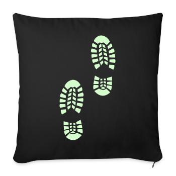 Outdoor footpath - Sofa pillowcase 17,3'' x 17,3'' (45 x 45 cm) - black - Front