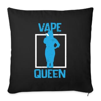 E-Cigarette E-Shisha Vapor Liquid - Sofa pillowcase 17,3'' x 17,3'' (45 x 45 cm) - black - Front