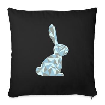 Hase - Sofakissenbezug 45 x 45 cm - Schwarz - Vorne