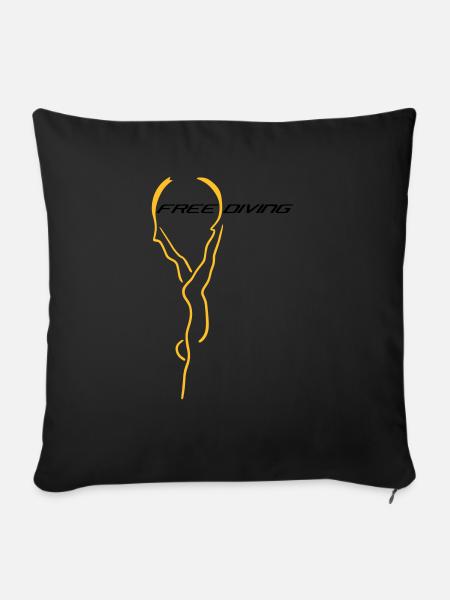 Freediving - Sofakissenbezug 45 x 45 cm - Schwarz