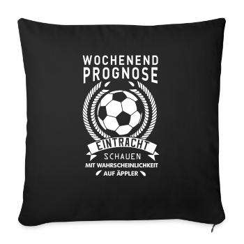 Fußball Frankfurt - Sofakissenbezug 45 x 45 cm - Schwarz - Vorne