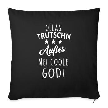 trutschn Godi - Sofakissenbezug 45 x 45 cm - Schwarz - Vorne