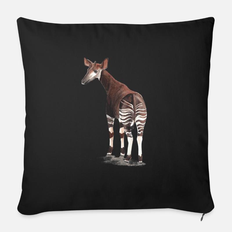 Okapi - Sofakissenbezug 45 x 45 cm - Schwarz