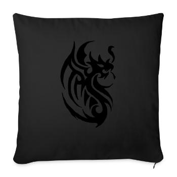 tribal tattoo dragon - Sofa pillowcase 17,3'' x 17,3'' (45 x 45 cm) - black - Front