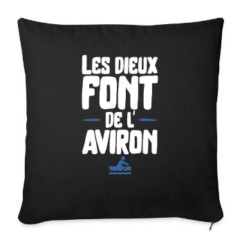 Les dieux aviron cadeau - Housse de coussin décorative 45 x 45 cm - noir - Devant
