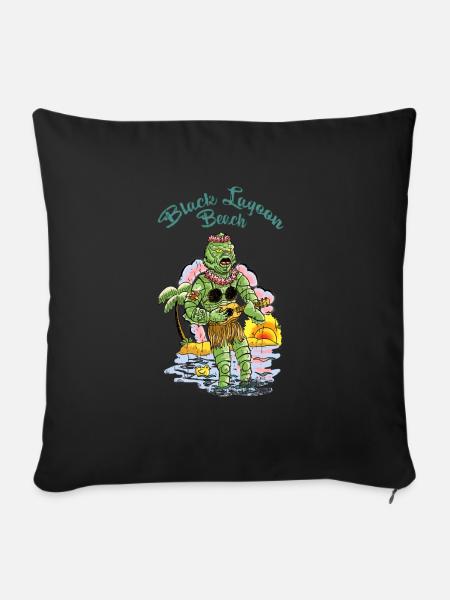 vahinedulagoon - Sofa pillowcase 17,3'' x 17,3'' (45 x 45 cm) - black