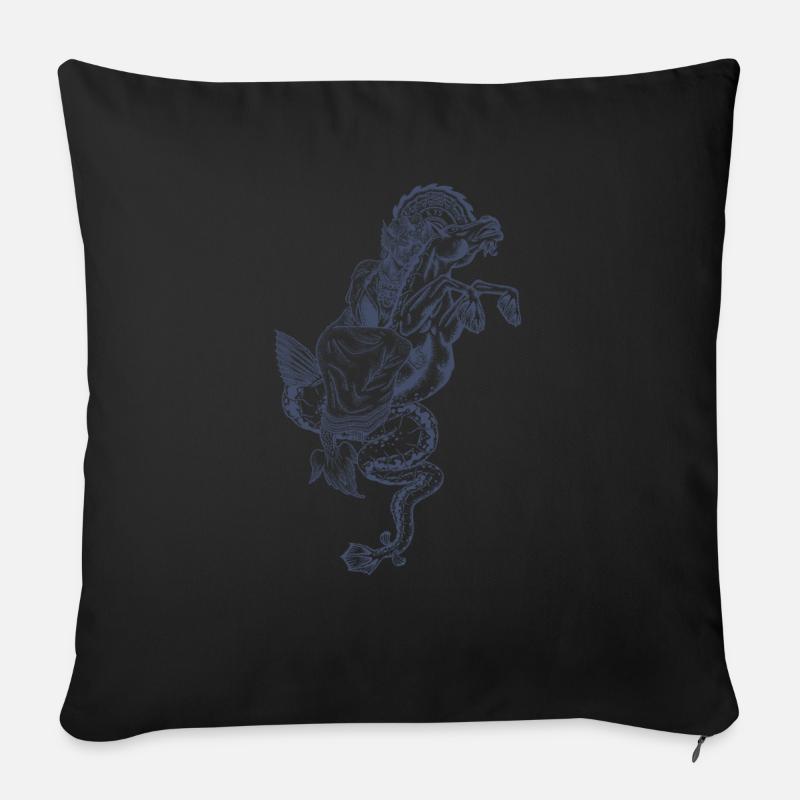 Ker Ys - Housse de coussin décorative 45 x 45 cm - noir