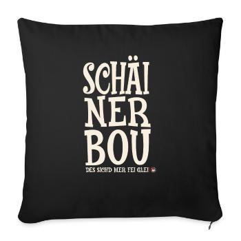 Schäiner Bou - Sofakissenbezug 45 x 45 cm - Schwarz - Vorne