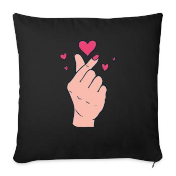 Kpop K-pop Korean Merchandise Drama Kdrama - Sofa pillowcase 17,3'' x 17,3'' (45 x 45 cm) - black - Front