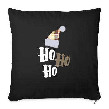 Ho ho ho! - Sofa pillowcase 17,3'' x 17,3'' (45 x 45 cm) - black - Front