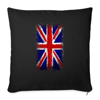 Union Jack Great Britain - Sofa pillowcase 17,3'' x 17,3'' (45 x 45 cm) - black - Front