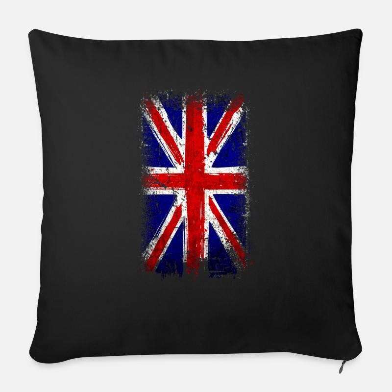 Union Jack Großbritannien - Sofakissenbezug 45 x 45 cm - Schwarz