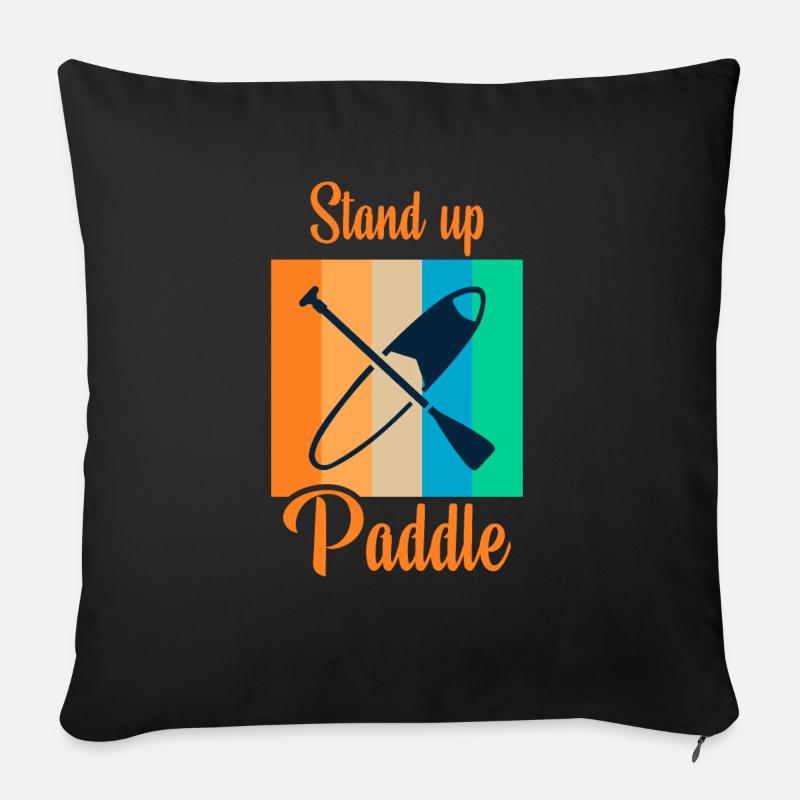 Standup Paddle - Sofakissenbezug 45 x 45 cm - Schwarz
