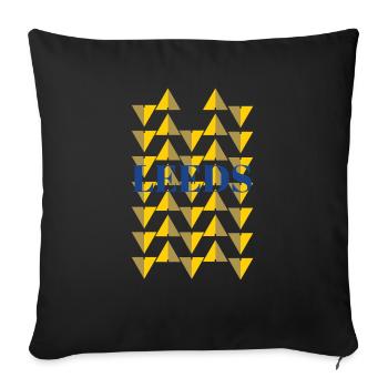 Leeds - Sofa pillowcase 17,3'' x 17,3'' (45 x 45 cm) - black - Front