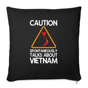 Vietnam - Sofakissenbezug 45 x 45 cm - Schwarz - Vorne