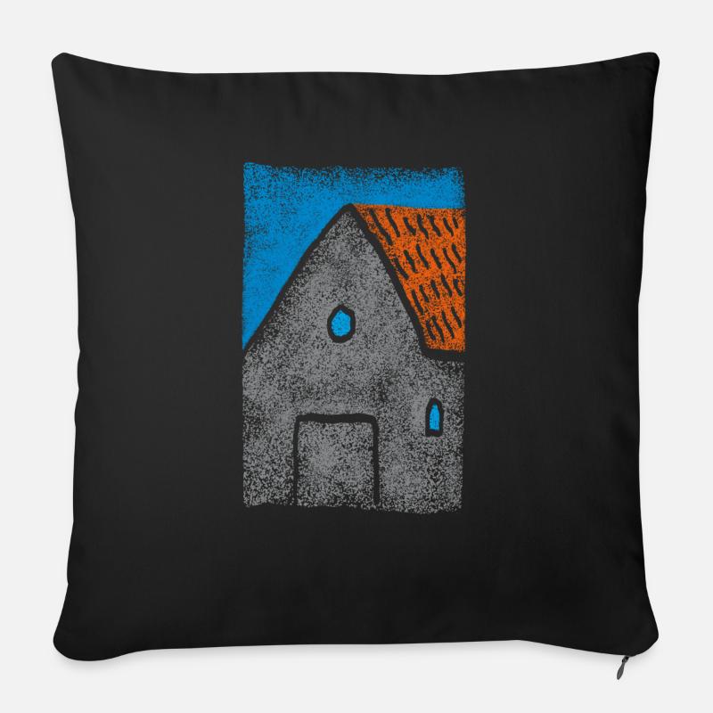 Haus - Sofakissenbezug 45 x 45 cm - Schwarz