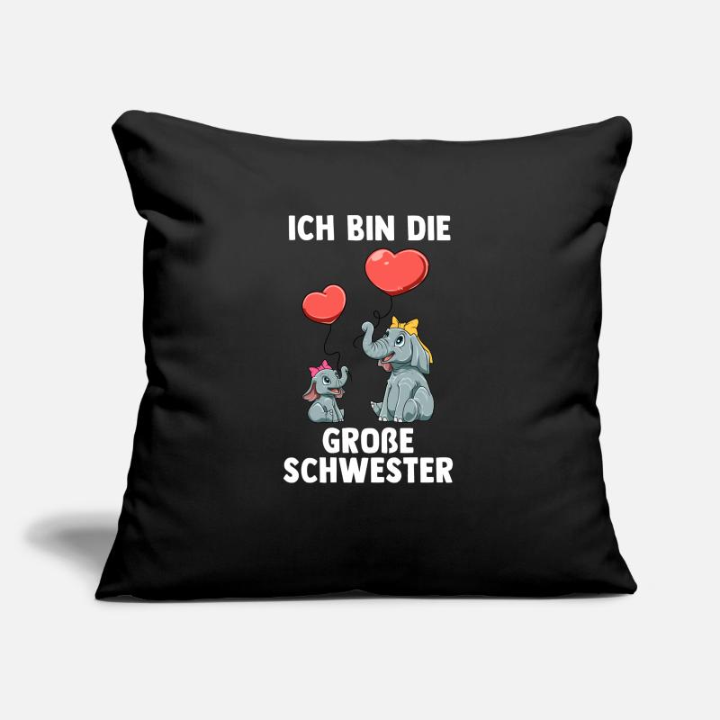 Elefanten Große Schwester - Ich bin Die große Sofakissenbezug 45 x 45 cm
