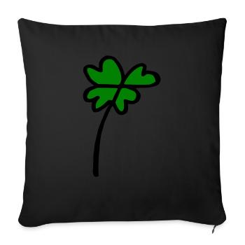 Cloverleaf - Sofa pillowcase 17,3'' x 17,3'' (45 x 45 cm) - black - Front