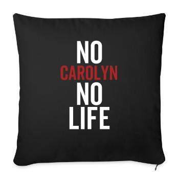Pas de Carolyn Pas de vie - Housse de coussin décorative 45 x 45 cm - noir - Devant