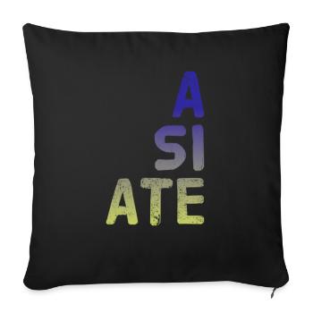 A SI ATE. Wonderful NEW Design by Maximum Design!! - Sofakissenbezug 45 x 45 cm - Schwarz - Vorne