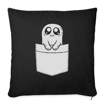 Comic Ghost Take Chest Pocket - Housse de coussin décorative 45 x 45 cm - noir - Devant