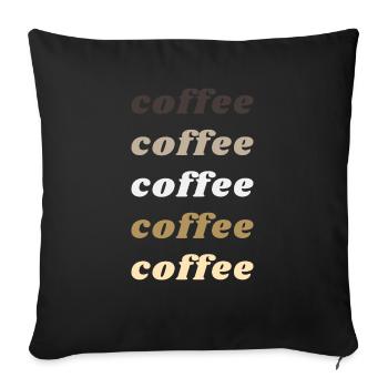 Kaffee - Sofakissenbezug 45 x 45 cm - Schwarz - Vorne