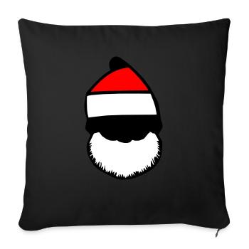 Christmas Hat Santa Claus Christmas Vector - Sofa pillowcase 17,3'' x 17,3'' (45 x 45 cm) - black - Front