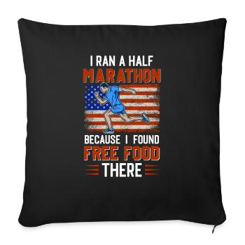 Jogging Saying for Running - Runners - Sofa pillowcase 17,3'' x 17,3'' (45 x 45 cm) - black - Front