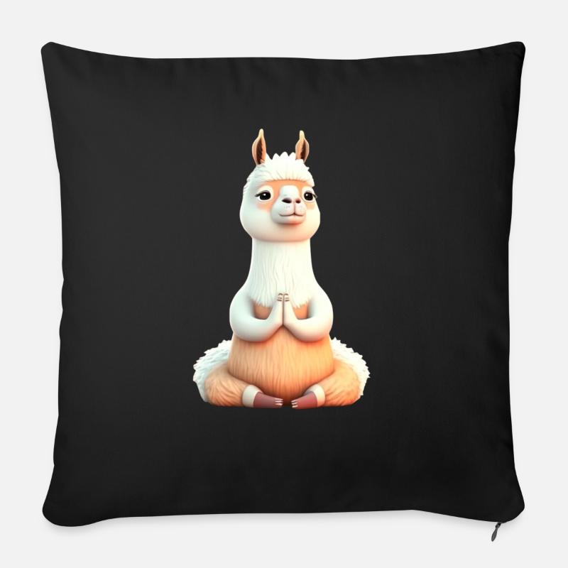 llamaste - Sofa pillowcase 17,3'' x 17,3'' (45 x 45 cm) - black