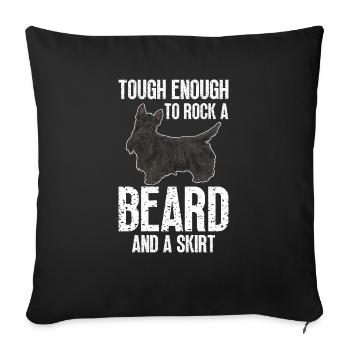 Scottish Terrier Scottie Dog - Sofa pillowcase 17,3'' x 17,3'' (45 x 45 cm) - black - Front