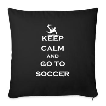 Fußball Soccer - Sofa pillowcase 17,3'' x 17,3'' (45 x 45 cm) - black - Front