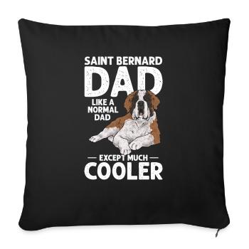 St. Bernard St. Bernard Dog Dog - Sofa pillowcase 17,3'' x 17,3'' (45 x 45 cm) - black - Front