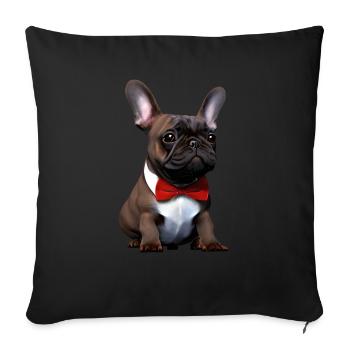 Dog Owners Bulldog Dogs Dog Dog Owners - Sofa pillowcase 17,3'' x 17,3'' (45 x 45 cm) - black - Front