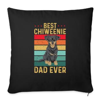 Chiweenie Chien - Housse de coussin décorative 45 x 45 cm - noir - Devant