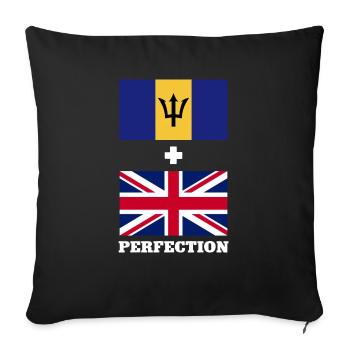 Drapeau de la Barbade Bayan barbadien - Housse de coussin décorative 45 x 45 cm - noir - Devant