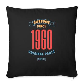 Awesome since 1960 - Sofakissenbezug 45 x 45 cm - Schwarz - Vorne