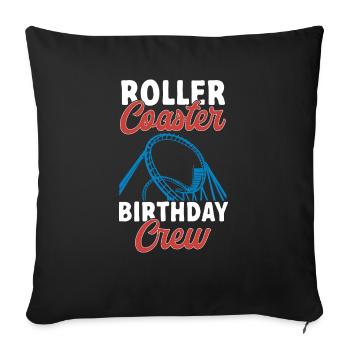 Roller Coaster Roller Coaster Amusement Park - Sofa pillowcase 17,3'' x 17,3'' (45 x 45 cm) - black - Front